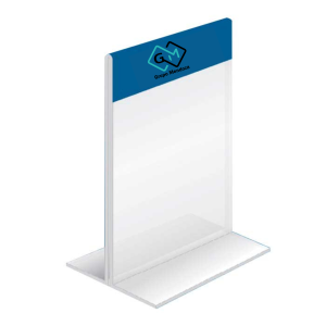 PORTA AFICHE DE ACRILICO DE MESA