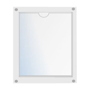 PORTA AFICHE DOBLE DE ACRILICO